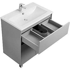 Тумба с раковиной Акватон Форест 75 туманный серый для ванной в интернет-магазине Sanbest