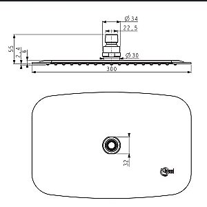 Верхний душ Ideal Standard IdealRain Luxe B0390MY купить в интернет-магазине сантехники Sanbest