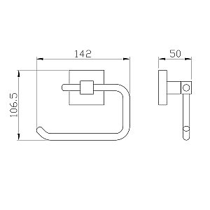 Держатель для туалетной бумаги без крышки WONZON & WOGHAND POLO, Хром (WW-8916) купить в интернет-магазине сантехники Sanbest