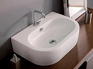 Раковина Kerasan Flo 50 33141bi*1 белая купить в интернет-магазине Sanbest