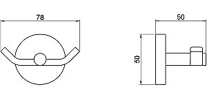 Крючок двойной Aquatek Бетта AQ4602CR хром купить в интернет-магазине сантехники Sanbest
