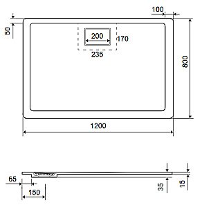 Душевой поддон Excellent Lavano 120x80 серый купить в интернет-магазине Sanbest