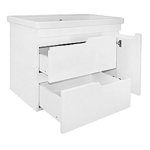 Тумба с раковиной подвесная Loranto KANTRI CS00097253 80/2 раковина Фостер 80, белый глянец для ванной в интернет-магазине Sanbest