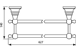 Полотенцедержатель Kaiser KH-4208 бронза купить в интернет-магазине сантехники Sanbest