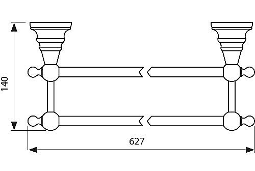 Полотенцедержатель Kaiser KH-4208 бронза купить в интернет-магазине сантехники Sanbest