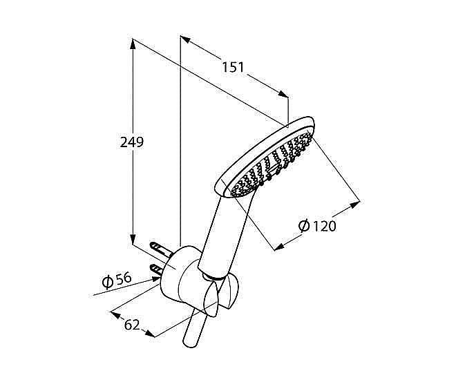 Душевой гарнитур Kludi Freshline 678500500 купить в интернет-магазине сантехники Sanbest