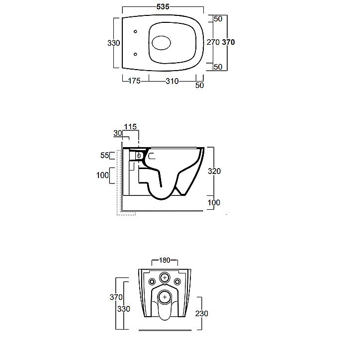 Унитаз подвесной Simas Juniper JU18, безободковый, слив торнадо, белый купить в интернет-магазине Sanbest