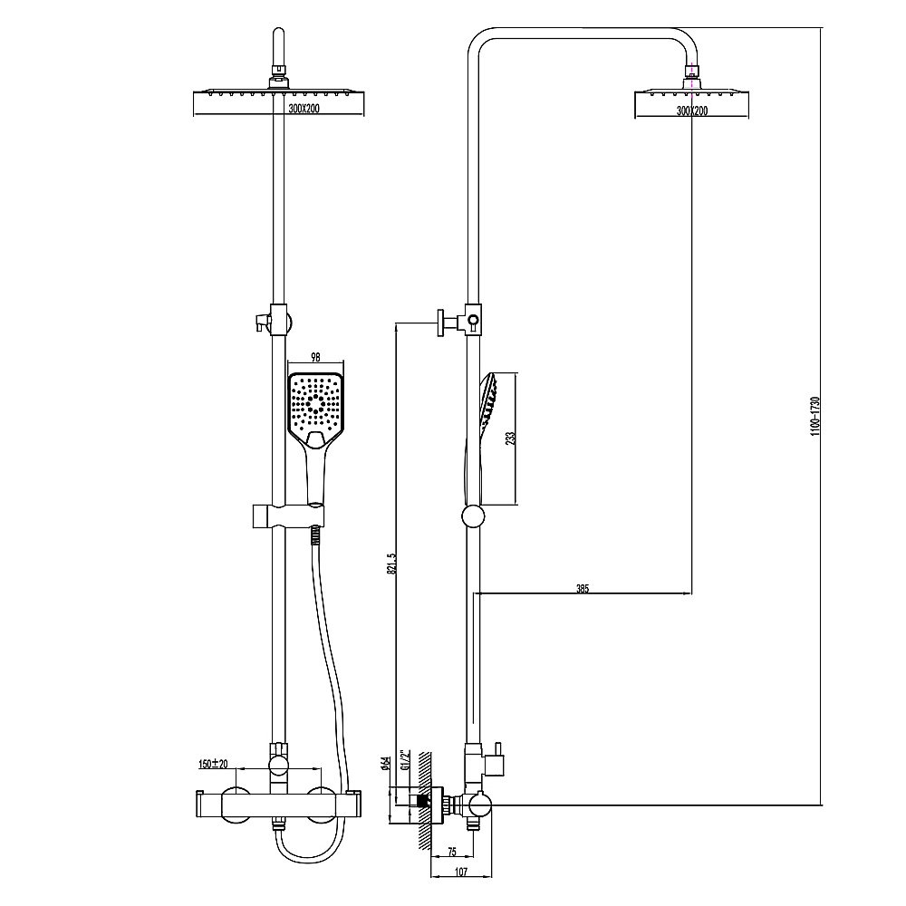 Душевая система Lemark Yeti LM7860C купить в интернет-магазине сантехники Sanbest