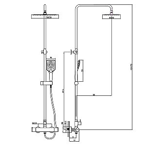 Душевая система Lemark Yeti LM7860C купить в интернет-магазине сантехники Sanbest