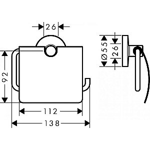 Держатель туалетной бумаги Hansgrohe Logis Universal 41723000 купить в интернет-магазине сантехники Sanbest