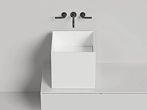 Раковина накладная Salini ARMONIA SQUARE 03 S-Sense 130513G 45 белая купить в интернет-магазине Sanbest
