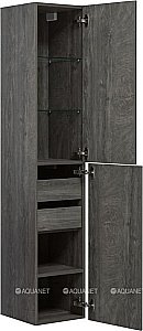 Шкаф-пенал Aquanet Nova 242259 35 дуб рошелье для ванной в интернет-магазине сантехники Sanbest