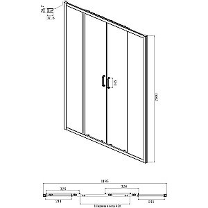 Душевой уголок Ambassador Forsa AX 17021107AX-110AX 120х110 стекло прозрачное/профиль хром купить в интернет-магазине Sanbest