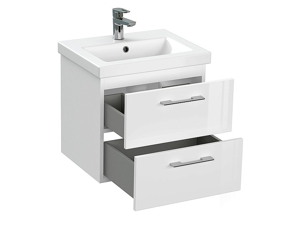 Мебель для ванной подвесная Cersanit LARA 50 белая для ванной в интернет-магазине Sanbest