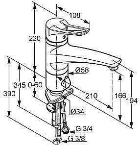 Смеситель для кухни Kludi MX 399060562 купить в интернет-магазине сантехники Sanbest