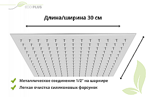 Верхний душ Relisan Flat Гл000022177 хром купить в интернет-магазине сантехники Sanbest