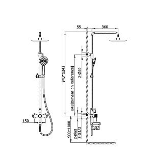 Душевая система Vincea Desire VSFS-1D1CH хром купить в интернет-магазине сантехники Sanbest