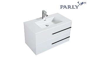 Тумба с раковиной Parly Bella 60 подвесная белая глянцевая для ванной в интернет-магазине Sanbest