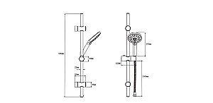 Душевая гарнитура Bien Hermes BD24031513 купить в интернет-магазине сантехники Sanbest