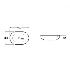 Раковина накладная Vincea 60 VBS-113G1 золото купить в интернет-магазине Sanbest