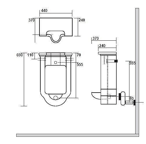 Писсуар Kerasan Waldorf 413001 белый купить в интернет-магазине Sanbest