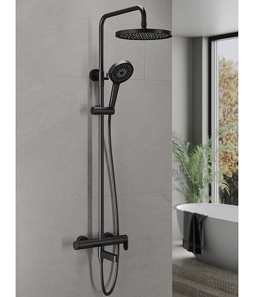 Душевая система Agger Sweet A2793344 черный матовый купить в интернет-магазине сантехники Sanbest