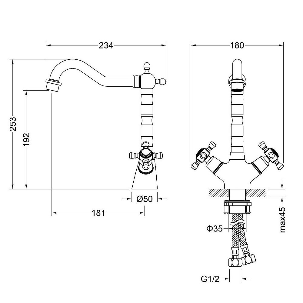 Смеситель для раковины Timo Nelson 0143/03F купить в интернет-магазине сантехники Sanbest