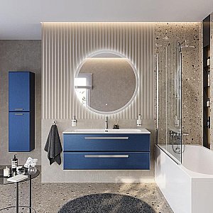 Тумба с раковиной Cezares ECO-CER-N 120 ECO-CER-N-1200-2C-SO-SPF-P сапфир для ванной в интернет-магазине Sanbest