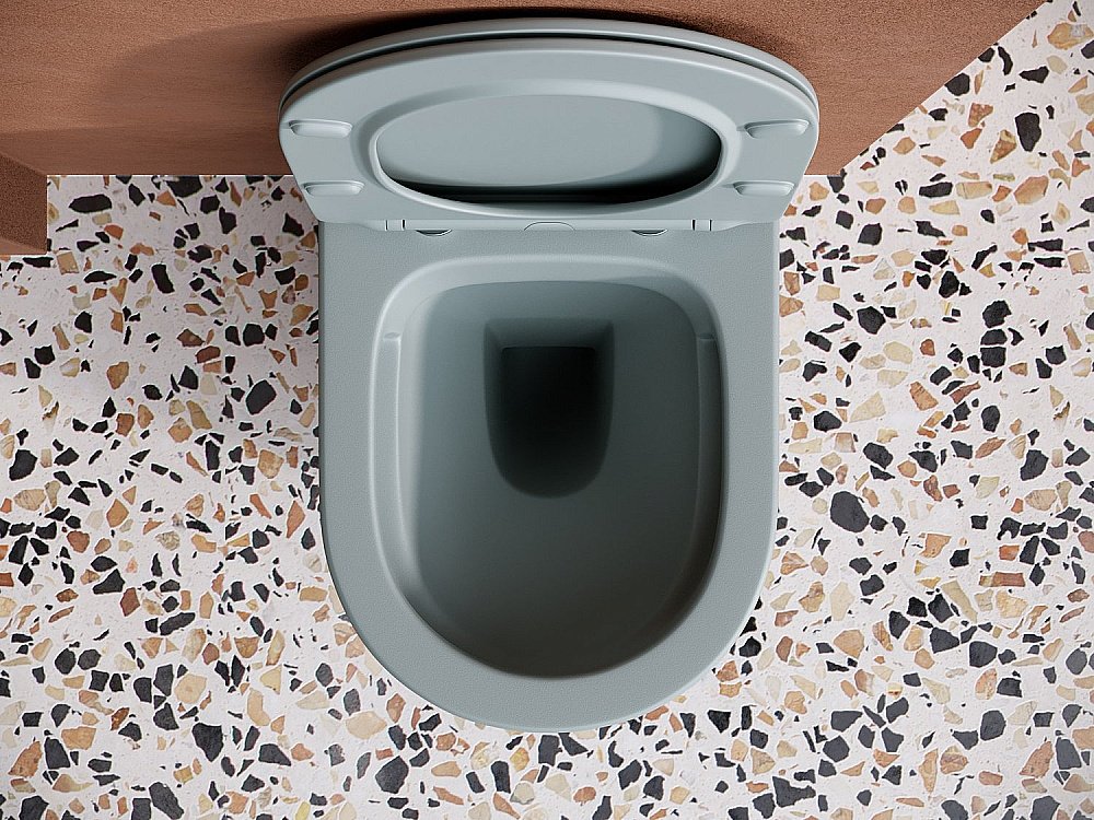 Унитаз подвесной Ceramica Nova Balearica Rimless CN6000MH безободковый, с крышкой микролифт, антрацит матовый купить в интернет-магазине Sanbest