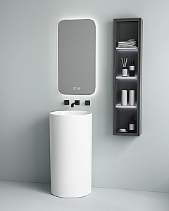 Раковина напольная SantiLine 45 SL-4014 белая купить в интернет-магазине Sanbest