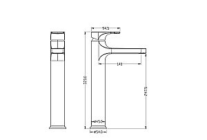 Смеситель для раковины Boheme Spectre 452-MG золото матовое купить в интернет-магазине сантехники Sanbest