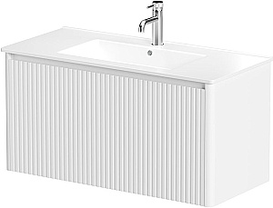 Тумба с раковиной и столешницей Allen Brau Gravity 100 1.370018.WM белая матовая для ванной в интернет-магазине Sanbest