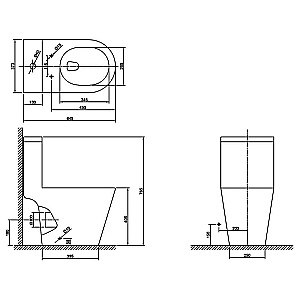 Унитаз моноблок Azario Prime AZ-1363OP белый, безободковый, с крышкой микролифт купить в интернет-магазине Sanbest