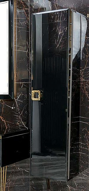 Пенал Armadi Art LUCIDO Глянцевый черный RAL9005 для ванной в интернет-магазине сантехники Sanbest