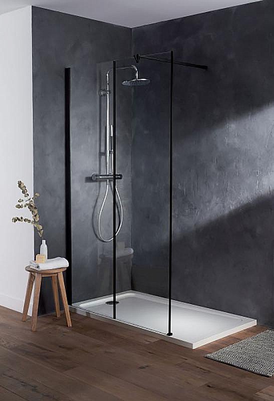 Душевое ограждение Jacob Delafon SERENITY E14W120-BLV 120 тонированное стекло/профиль черный купить в интернет-магазине Sanbest