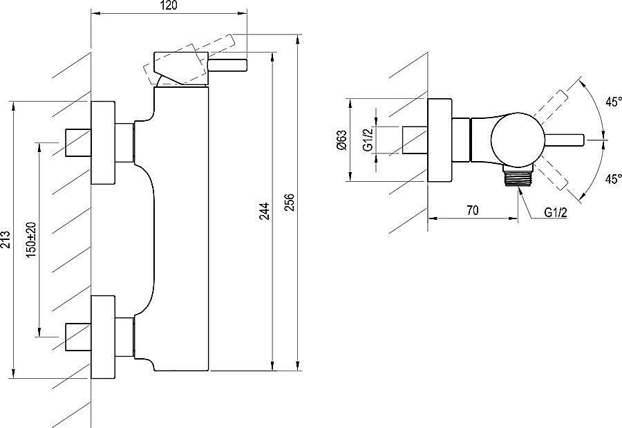 Смеситель для душа Ravak Espirit X070243 белый вельвет купить в интернет-магазине сантехники Sanbest