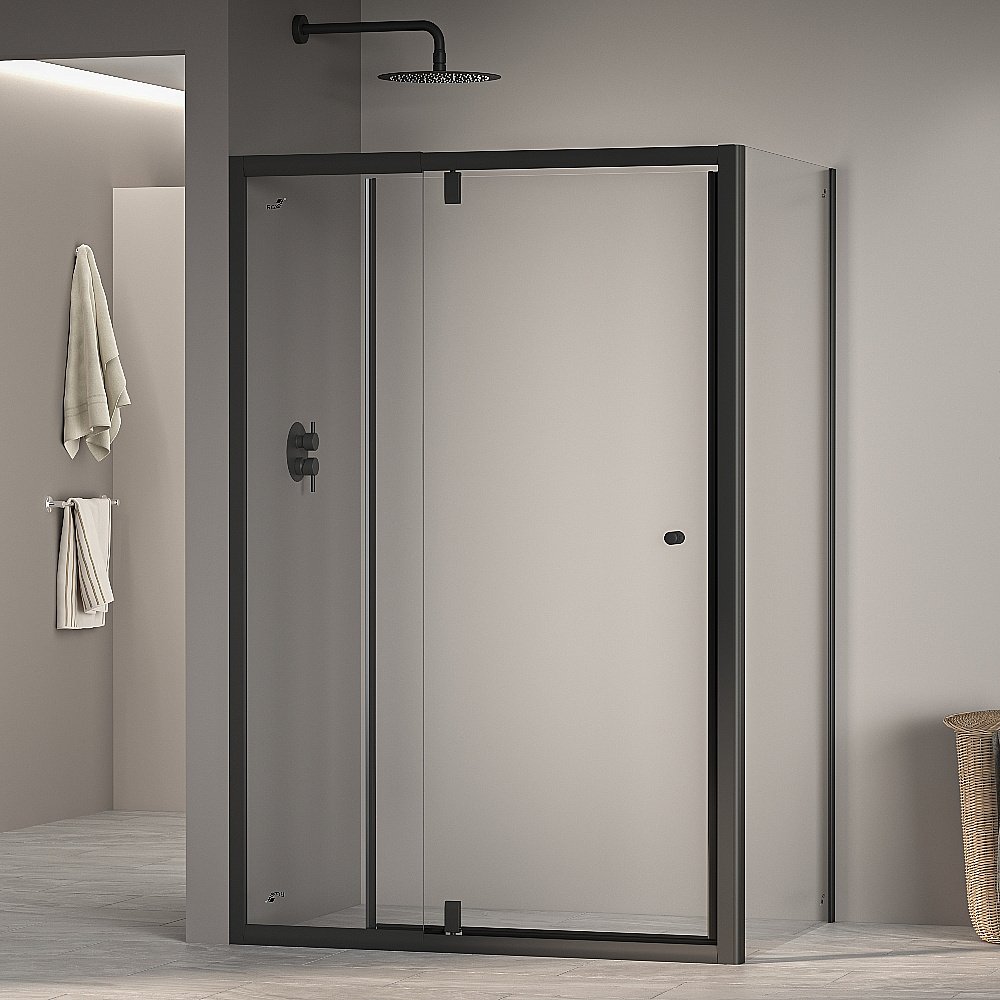 Душевой уголок RGW Passage PA-44B (PA-02B NEW + Z-050-1B) 80х100 41084480-014 стекло прозрачное/профиль черный купить в интернет-магазине Sanbest