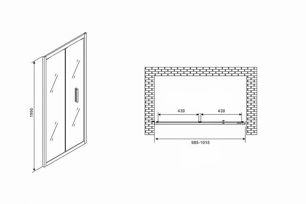 Душевая дверь Abber Sonnenstrand AG07100 100 купить в интернет-магазине Sanbest