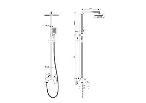 Душевая система WONZON & WOGHAND FIT, Хром (WW-88739009-CR) купить в интернет-магазине сантехники Sanbest