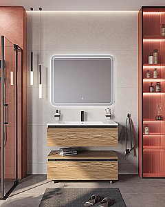 Нижняя тумба Cezares SLIDER-1000-1C-PI-RT-P дуб тангент для ванной в интернет-магазине сантехники Sanbest