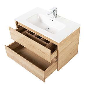 Тумба с раковиной BelBagno KRAFT 80 2C-SO/BB800ETL Rovere Nebrasca Nature для ванной в интернет-магазине Sanbest