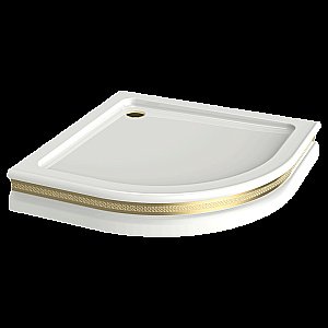 Душевой поддон Migliore 26617 92х92 белый, декор золото купить в интернет-магазине Sanbest