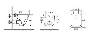Унитаз подвесной WeltWasser BAMBERG 460+ROTBACH 004 GL-WT+BAMBERG WT белый глянцевый, безободковый, с крышкой микролифт, с инсталляцией и белой кнопкой купить в интернет-магазине Sanbest