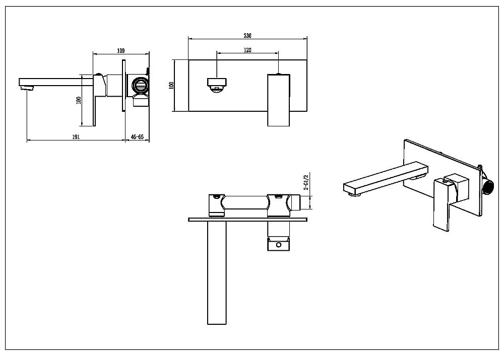 Смеситель для раковины Boheme Qubic 475-BR бронза купить в интернет-магазине сантехники Sanbest