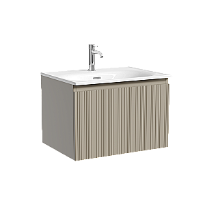 Тумба с раковиной Sancos CODE CD60GP/CN13001 60 серая платина для ванной в интернет-магазине Sanbest