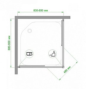Душевой уголок Royal Bath RB9085HPD-T 85х90 прозрачный купить в интернет-магазине Sanbest