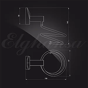 Держатель для фена Elghansa PRAKTIC Chrome Accessories WRG-890-New купить в интернет-магазине сантехники Sanbest