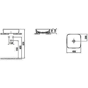 Раковина Creavit Ultra 40 UL040-00SM00E-0000 черная матовая купить в интернет-магазине Sanbest