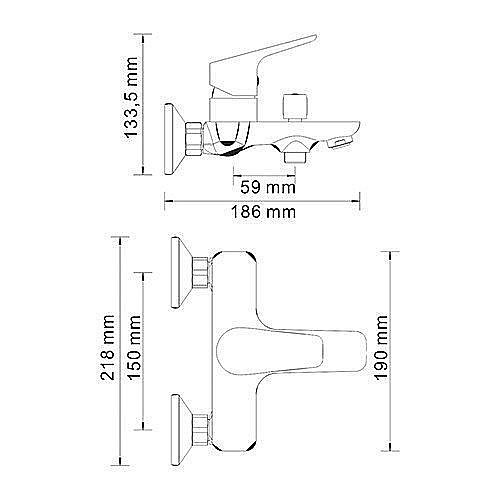 Смеситель для ванны WasserKRAFT Lippe 4501 купить в интернет-магазине сантехники Sanbest