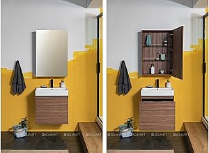 Зеркальный шкаф Aquanet Нью-Йорк 60 орех купить в интернет-магазине сантехники Sanbest